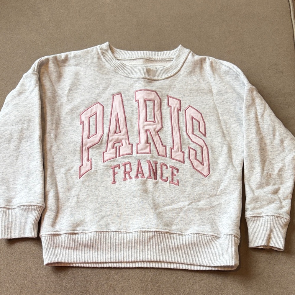Abercrombie Kids Gray Sweatshirt with Pink Lettering